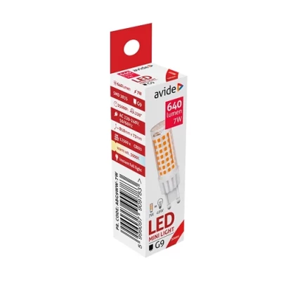 LED spuldze G9, 7W, 640lm, 220°, 3000K