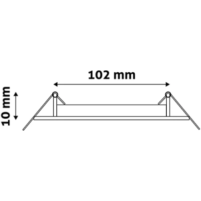 LED встраиваемая панель 6W, 420lm, 4000K, IP20, 120°