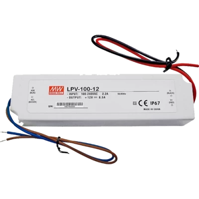 LED Импульсный блок питания 12В, 100Вт, IP67, 8,.А
