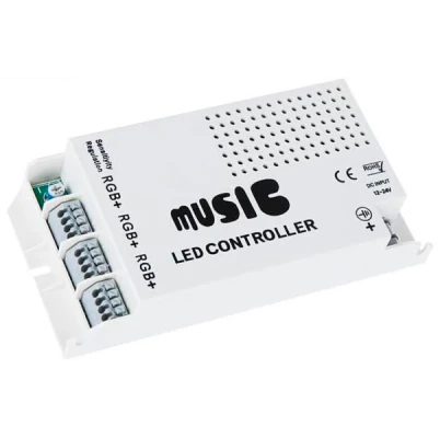 RGB LED lentes kontrolieris ar mūzikas uztvērēju