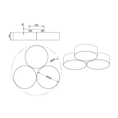 Griestu lampa LUGANO