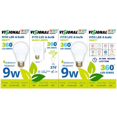 LED Fito spuldze priekš augiem 9W