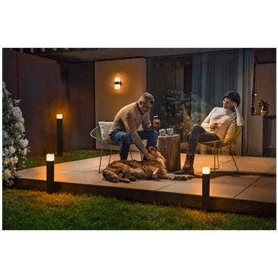 Viedais dārza gaismeklis - stabiņš 50cm, 12W, RGBW, IP44 SMART+ CUBE POST