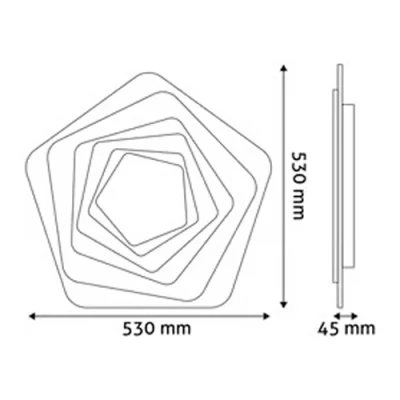 Griestu lampa ar tālvadības pulti Design Oyster Eliza