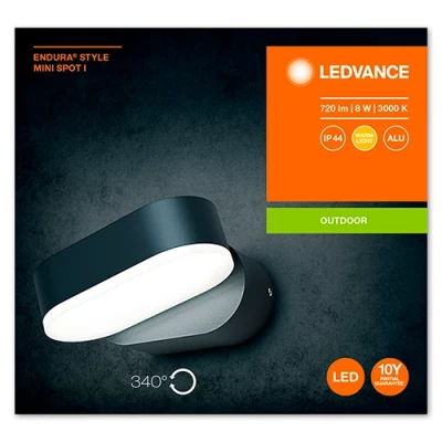 Фасадный светильник 7.5W, 3000K, IP44 ENDURA STYLE Mini Spot I