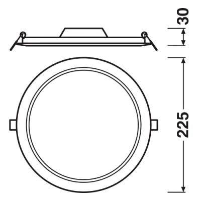LED built-in panel 18W 3000K DOWNLIGHT SLIM