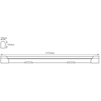 LED linear luminaire 150cm, 24W, 4000K, IP20 LED VALUE BATTEN