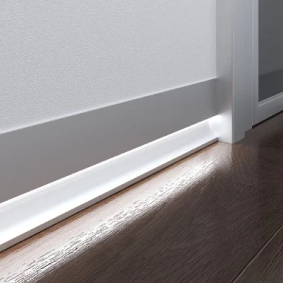 Anodēts bagetes un grīdlīstes alumīnija profils LED lentei HB-98X18.8