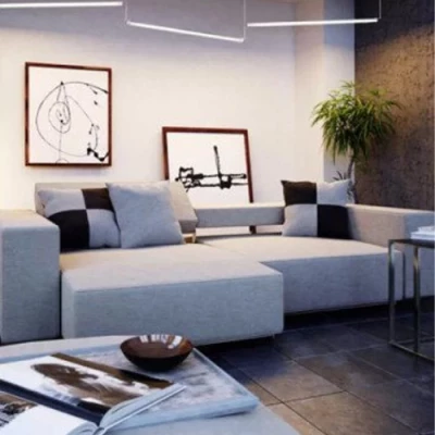 Anodēts augsts alumīnija profils 1-4 LED lentes rindām HB-35X35