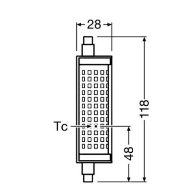 LED spuldze R7S 118mm, 19W, 2452lm, 2700K