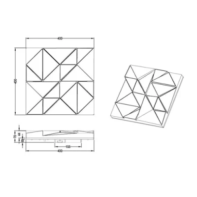 Griestu lampa ar tālvadības pulti TRINITY