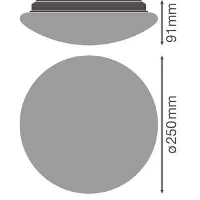 Griestu lampa SURFACE CIRCULAR 250 13W, 4000K, IP44