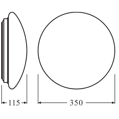 Griestu lampa SURFACE CIRCULAR 350 18W, 4000K, IP44