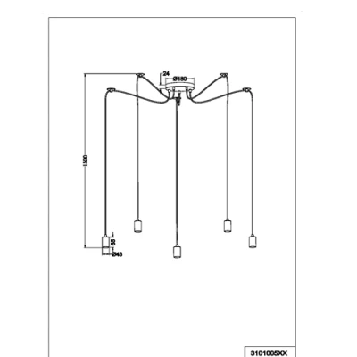 Piekaramā lampa CORD