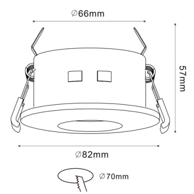 Iebūvējams gaismeklis SARDUNYA-R, excl. MR16, max 50W, IP65