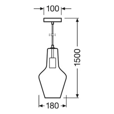 Piekaramā lampa E27 spuldzei VINTAGE 1906 CARVED