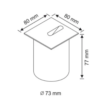 LED iebūvējams gaismeklis kāpnēm un sienām 3W 52lm 4000K IP54