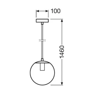 Hanging lamp for E27 bulb VINTAGE 1906 BUBBLE