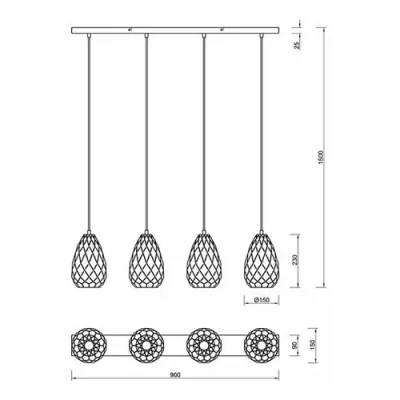 Piekaramā lampa ONYX