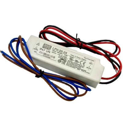 LED Impulsu barošanas bloks, 24V, 20W, IP67, 0.84A