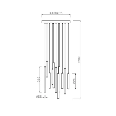 Piekaramā lampa TUBULAR