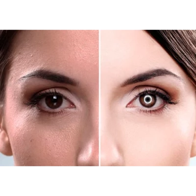 LED selfie lampa, ko darbina 2xAA baterijas