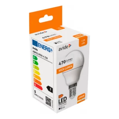 LED bulb E14, G45, 4.5W, 470lm, 4000K