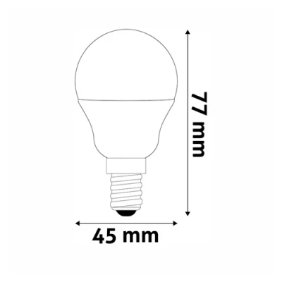 LED bulb E14, G45, 4.5W, 470lm, 4000K