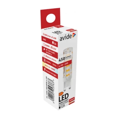 LED лампа G9, 4.2W, 450lm, 3000K