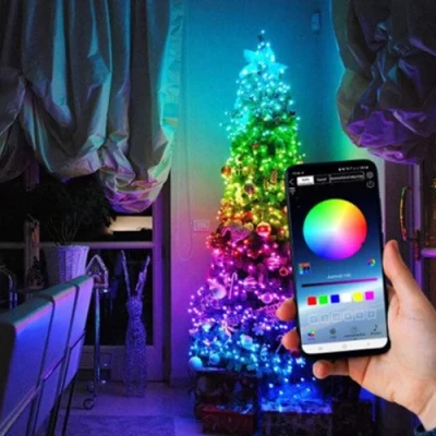 Viedā mitrumizturīga iekštelpu un ārtelpu virtene vara stieple ar tālvadības pulti