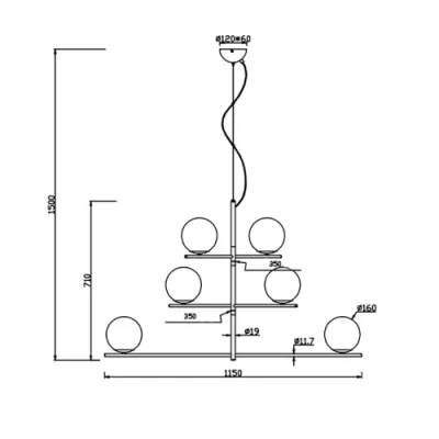 Piekaramā lampa PURE