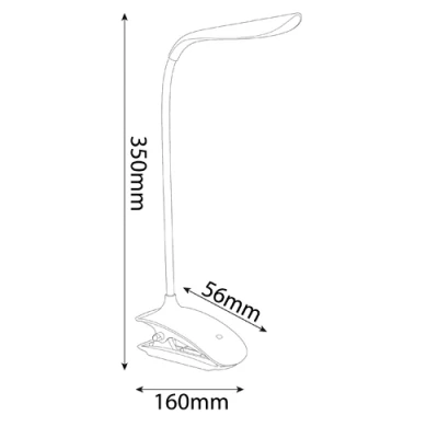 Galda lampa ar klipsi