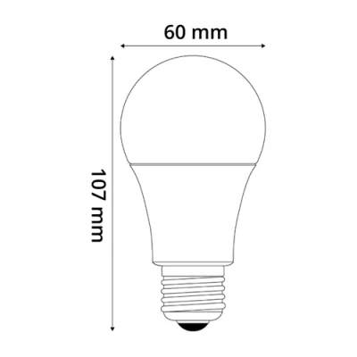 LED bulb E27, A60, 8W, 806lm, 180°, 4000K