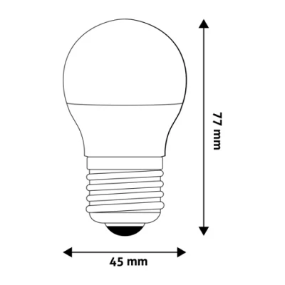 LED spuldze E27, G45, 6.5W, 806lm, 3000K