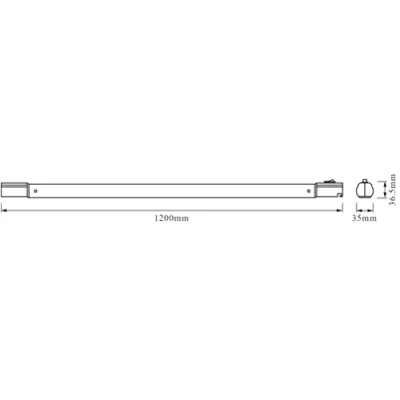 LED linear luminaire 120cm, 19W, 4000K, IP20 TUBEKIT