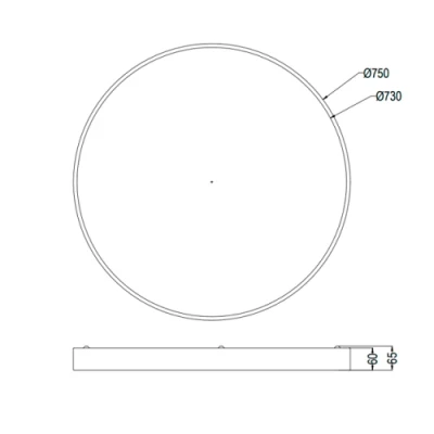Ceiling lamp WACO 51W, 2300K+3000K+4000K, IP20