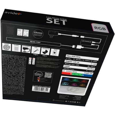 LED Neona lentes komplekts RGB IP67 18W