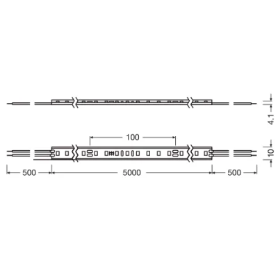 LED strip 5m 3000K IP66 24W
