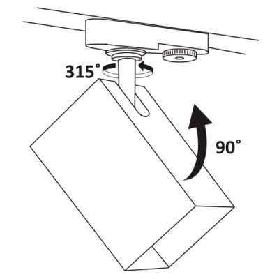 LED Sliežu gaismeklis SQUARE, excl. GU10, max10W, 1F