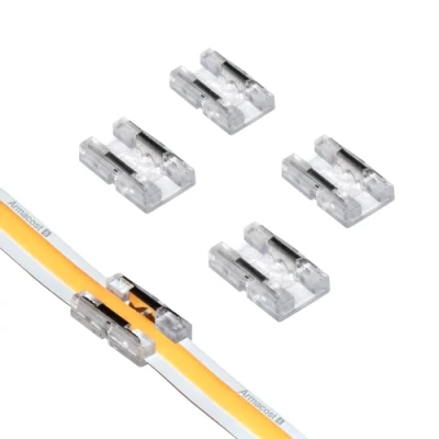 Savienotājs 8 mm COB vienkrāsainai LED lentei, 2 kontakti