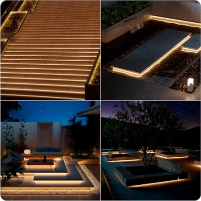 Уличная LED неоновая лента IP67, теплый белый, 220-240В