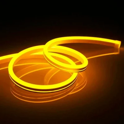 LED Неоновая лента 12V, жёлтая, IP67, 5m, 6x12mm, NEON FLEX