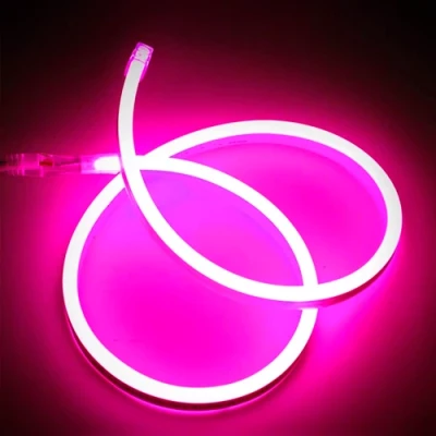 LED Неоновая лента 12V, розовая, IP67, 5m, 6x12mm, NEON FLEX