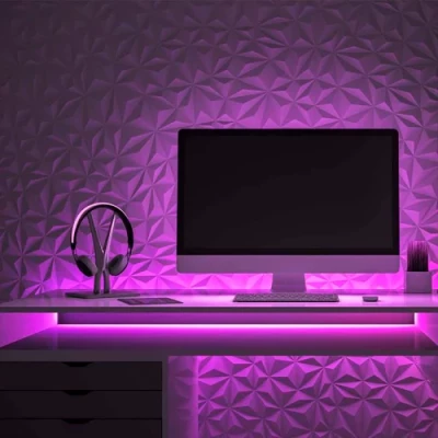 LED Неоновая лента 12V, розовая, IP67, 5m, 6x12mm, NEON FLEX