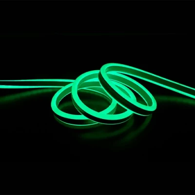 LED Неоновая лента 12V, зелёная, IP67, 5m, 6x12mm, NEON FLEX