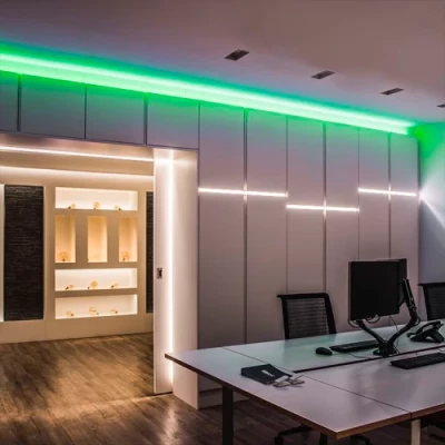 LED Неоновая лента 12V, зелёная, IP67, 5m, 6x12mm, NEON FLEX