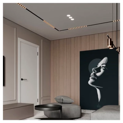 LED Magnetic rail light GRILLE LIGHT 6W, 3000K, 113 mm, 48V