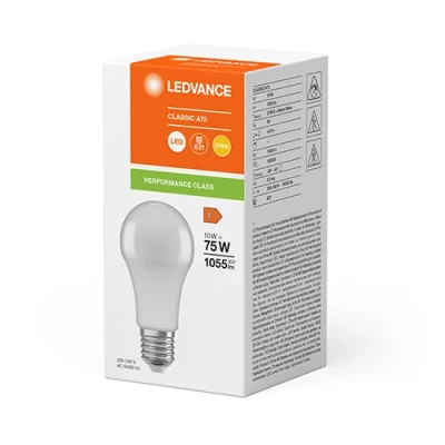 LED bulb E27, A60, 10W, 1055lm, 2700K