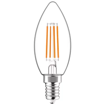 LED bulb E14, C35, 6.5W, 806lm, 2700K, filament
