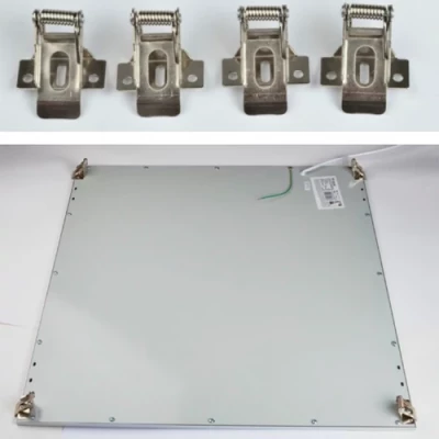 Metāla klipšu komplekts LED paneļiem uzstādīšanai ģipškartonā